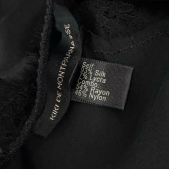 Kiki de Montparnasse Lace Inset Highwaisted Silk-Blend Shorts Black Small NWOT - Picture 5 of 9